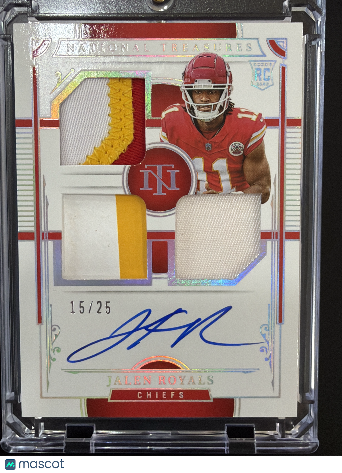 2025 Panini National Treasures Jalen Royals #RMS-JRS /25 Patch RC