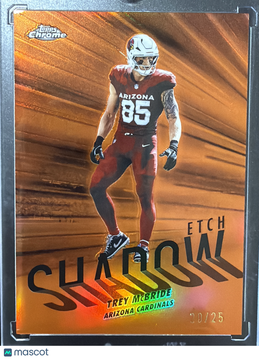 2025 Topps Chrome Shadow Etch Trey McBride #SE-29 Orange /25