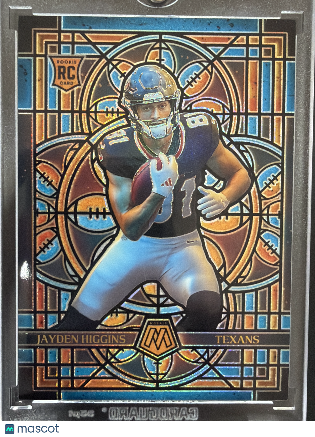 2025 Panini Mosaic Football Jayden Higgins #11 Stained Glass RC