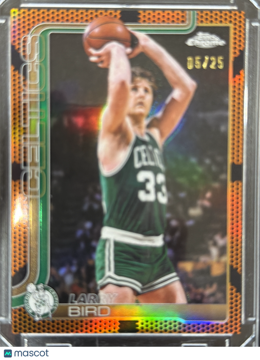 2026 Topps Chrome Basketball Larry Bird #143 Orange Refractor /25