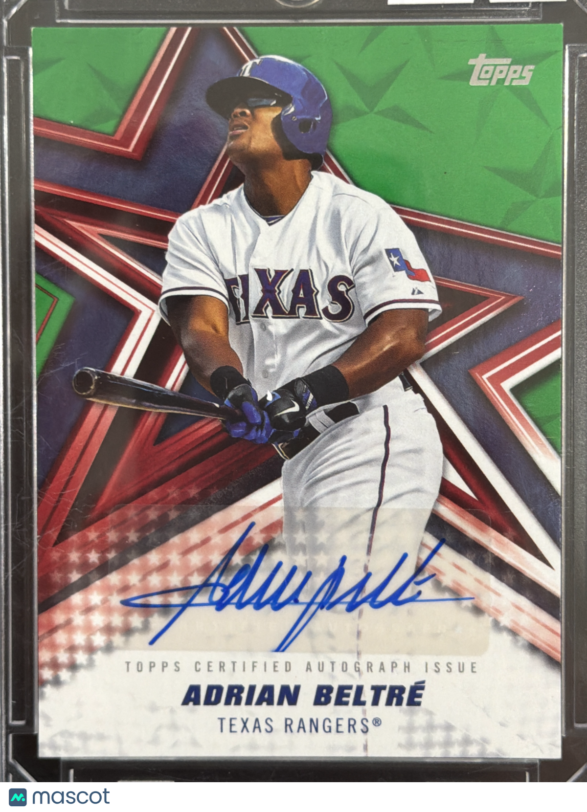 2026 Topps Baseball Stars Autographs Adrian Beltré #BSA-ABE Green /99