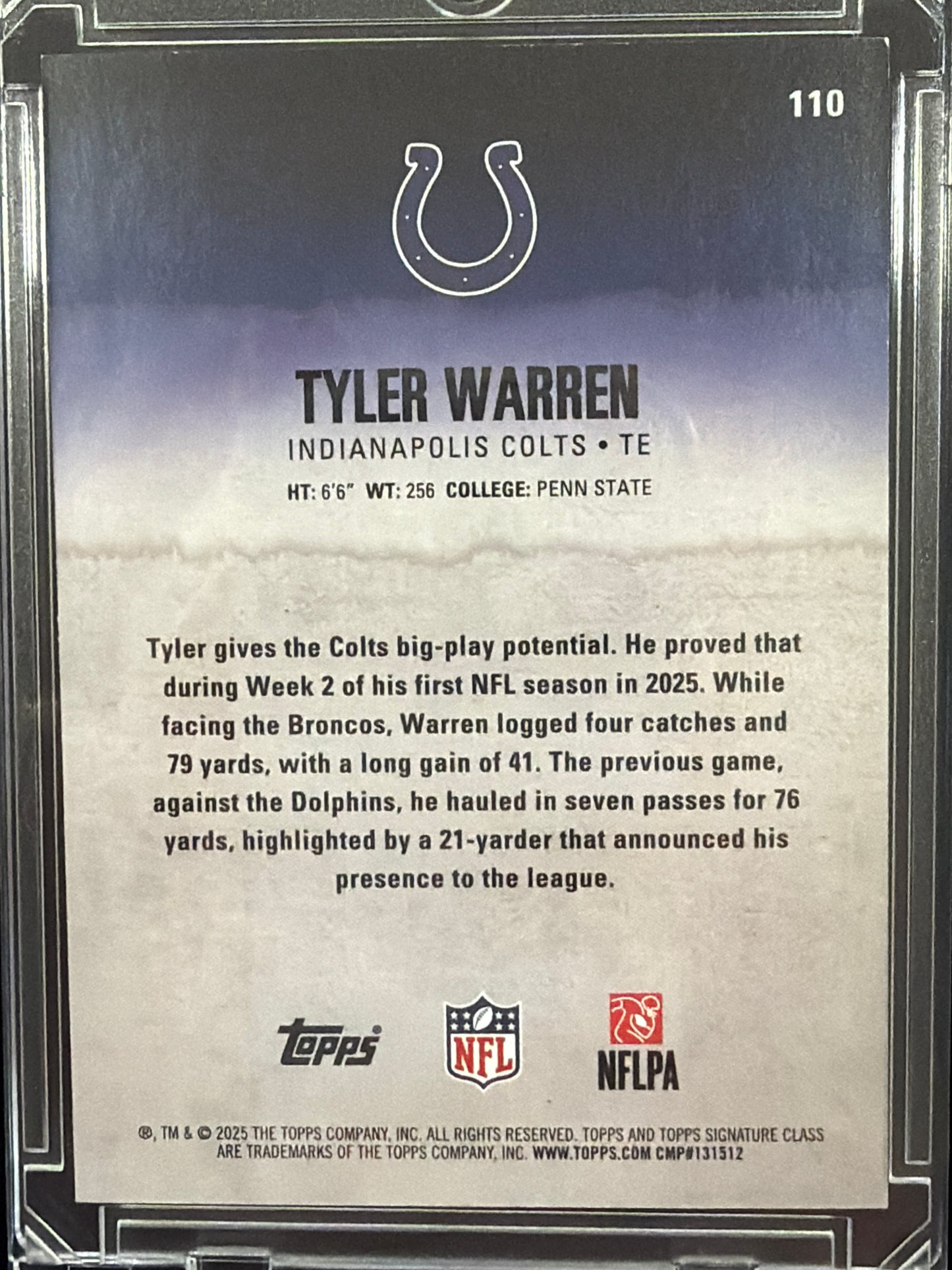 2025 Topps Composite Tyler Warren #110 /35 RC