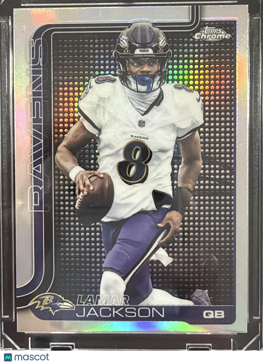 2025 Topps Chrome Lamar Jackson #24 Light board Refractor