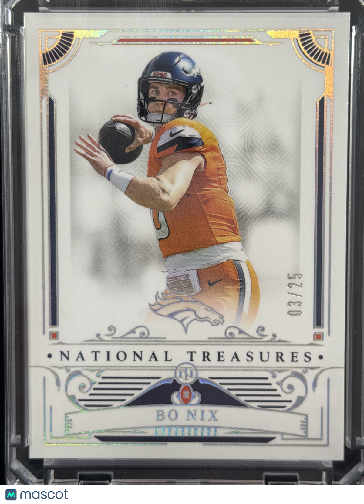 2025 Panini National Treasures Bo Nix #28 /25