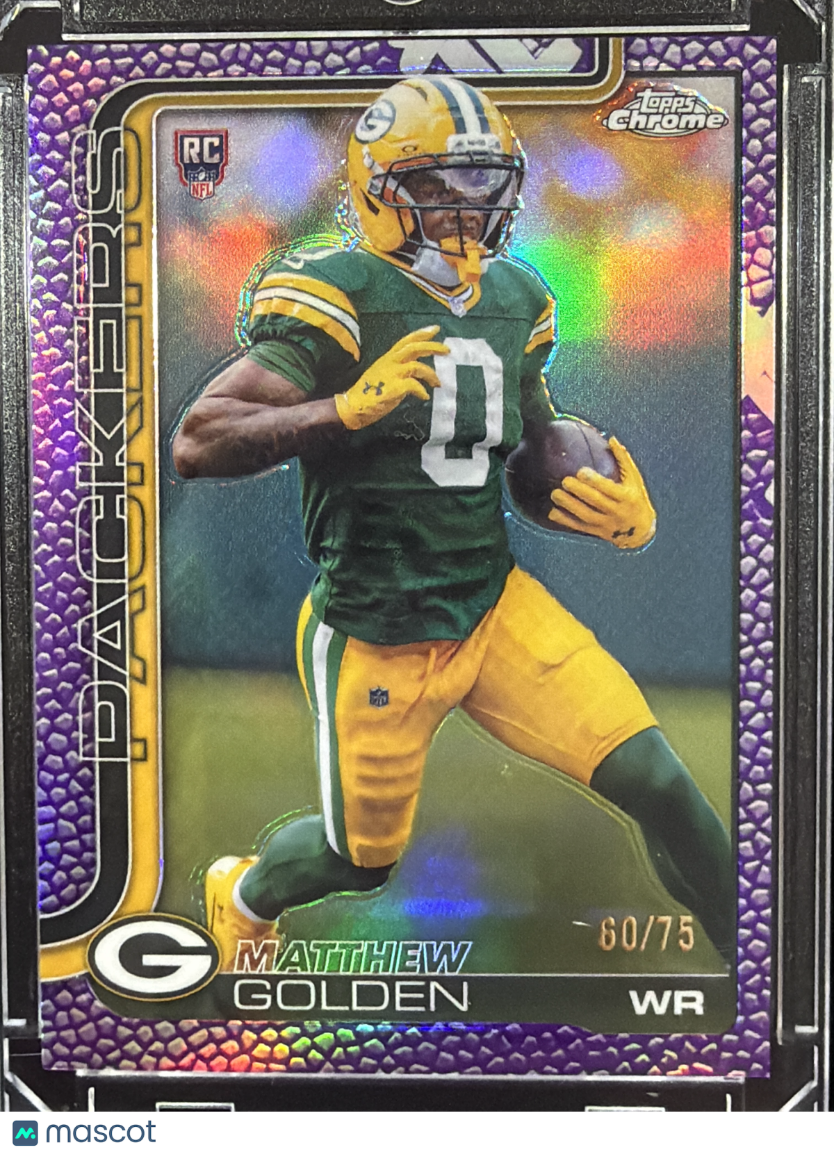 2025 Topps Chrome Matthew Golden #333 Purple Leather Refractor /75 RC