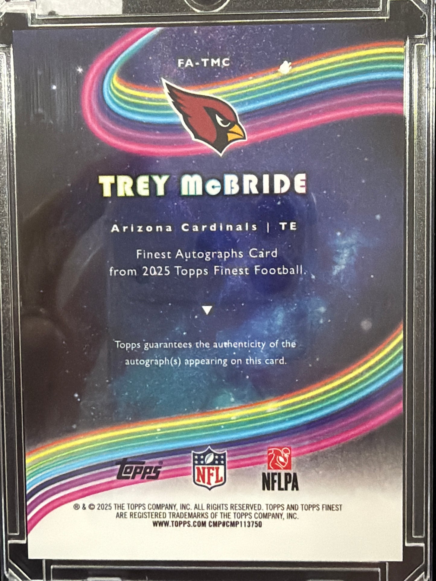 2025 Topps Finest Trey McBride #FA-TMC /99