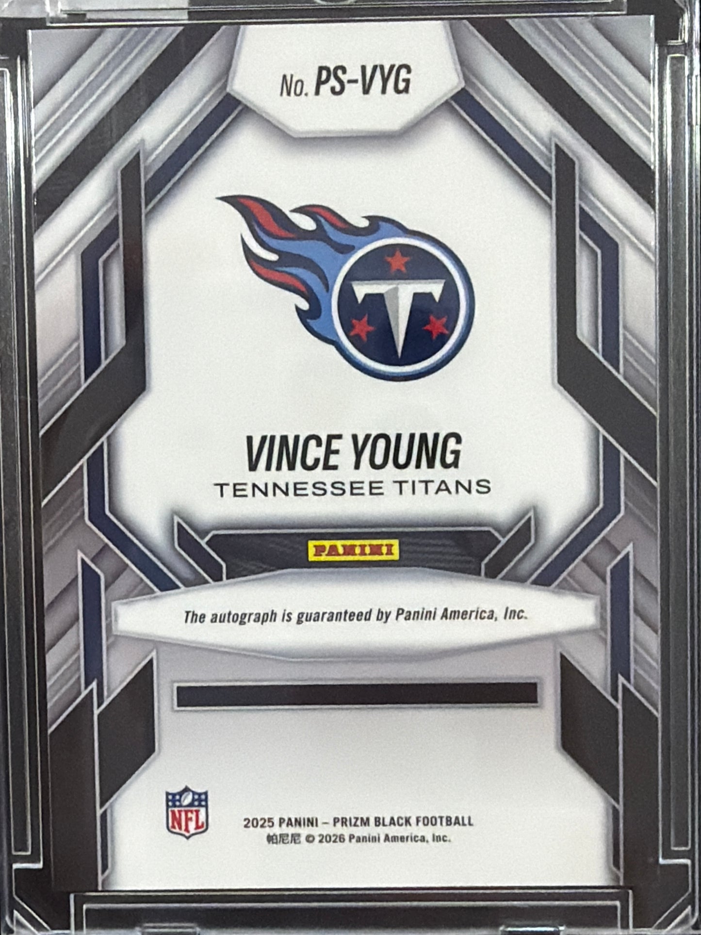 2025 Panini Prizm Black Vince Young #PS-VYG