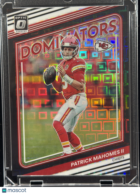 2023 Panini Donruss Optic Dominators Patrick Mahomes II #D-3 Red Pandora /25