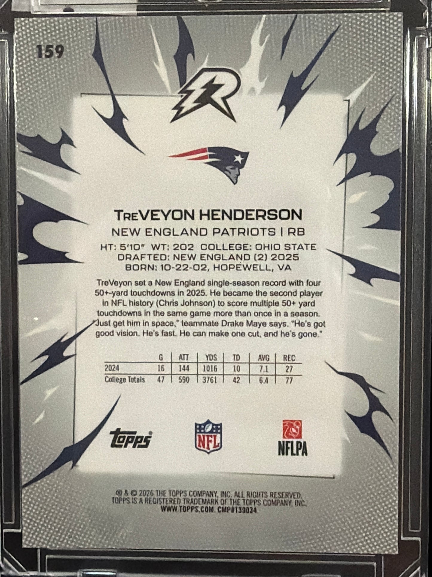 2026 Topps Rip TreVeyon Henderson #159 Purple /75 RC