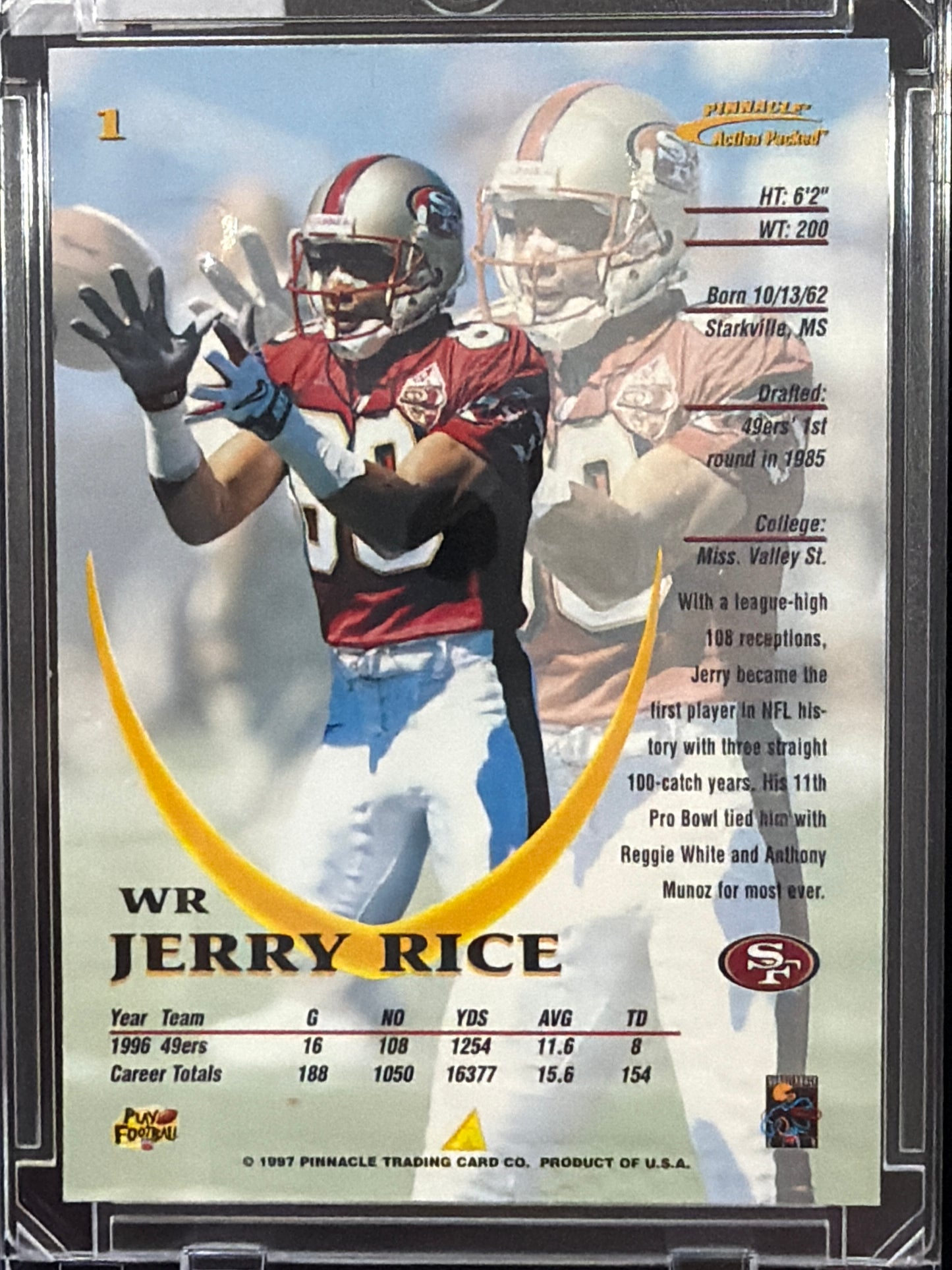 1997 Pinnacle Action Packed Jerry Rice #1