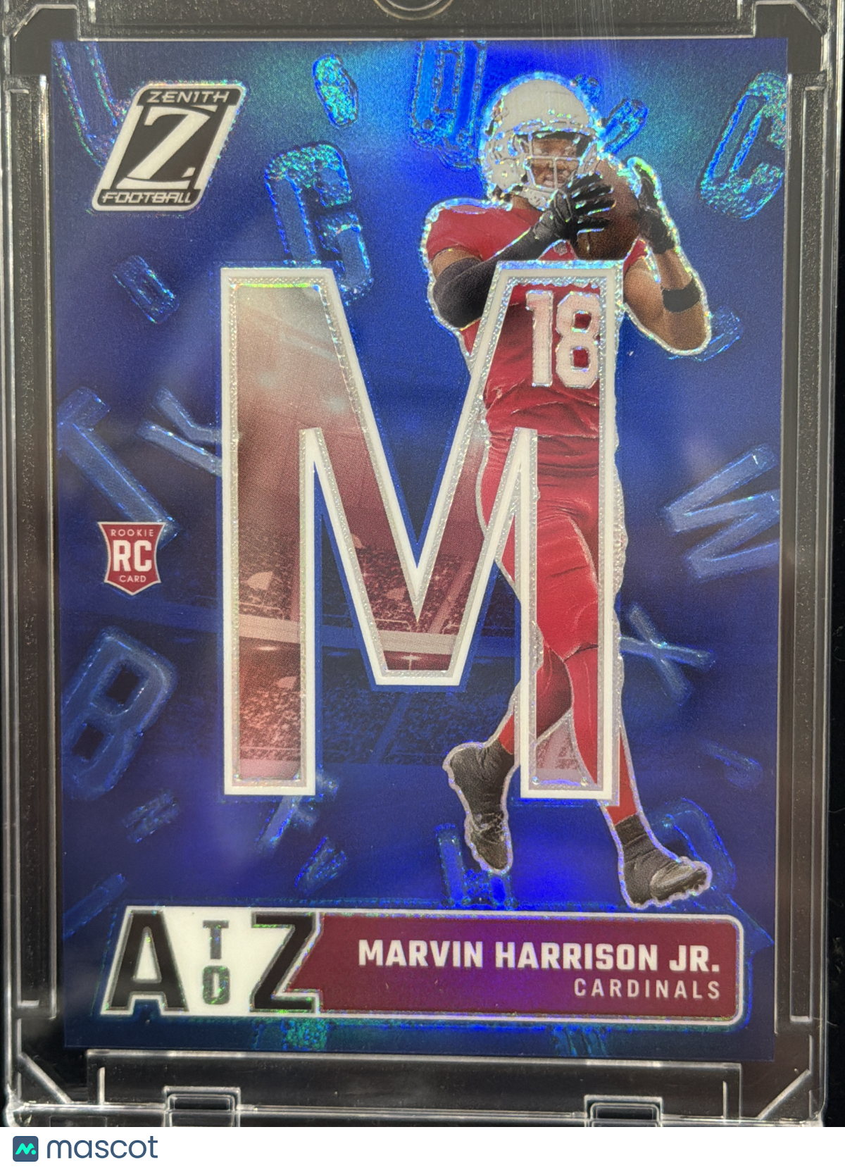 2024 Panini Zenith Football A to Z Marvin Harrison Jr. #13 Blue Prizm /25 RC
