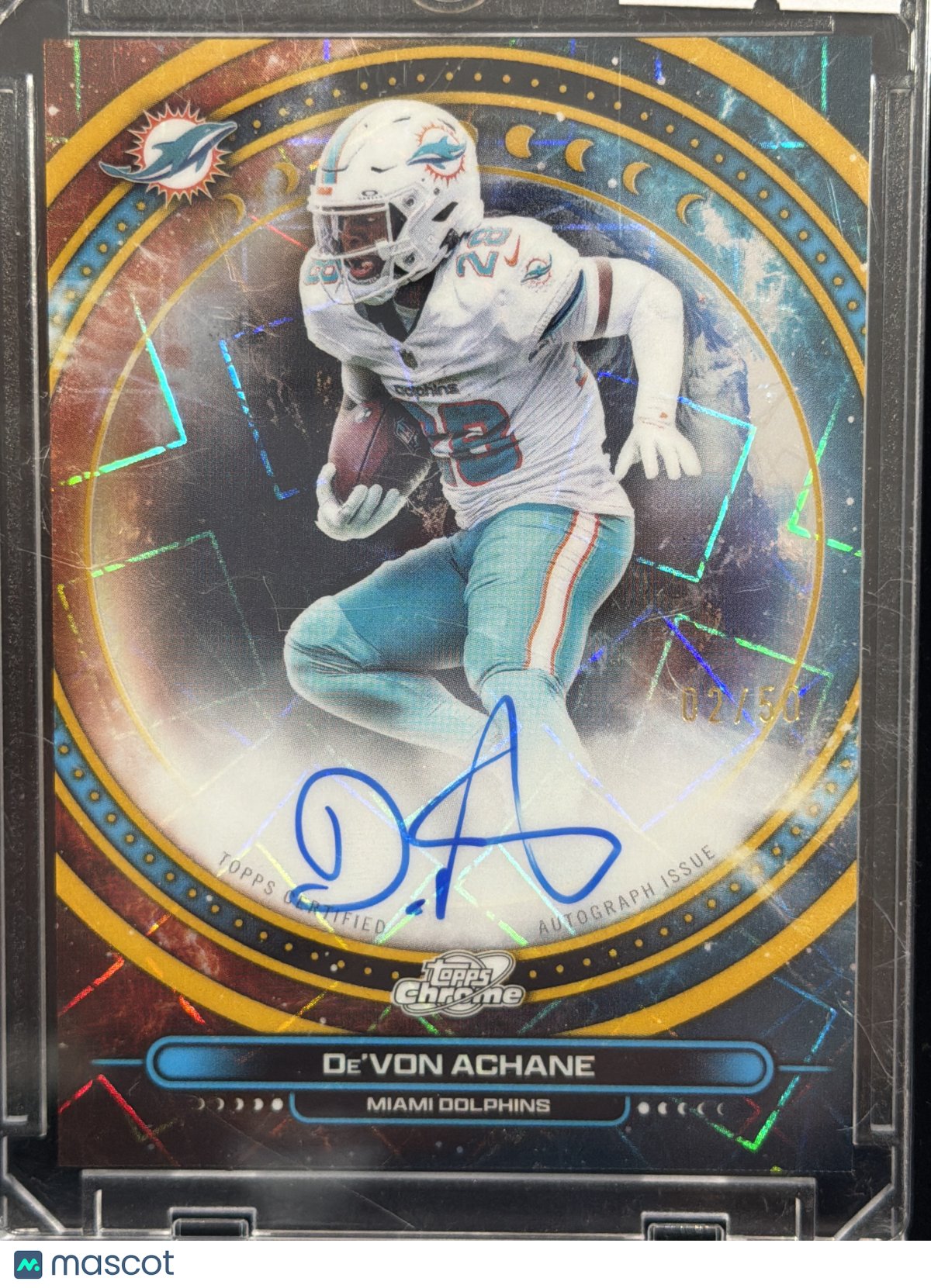 2025 Topps Cosmic Chrome De'Von Achane #EQA-DA Equinox Autograph /50