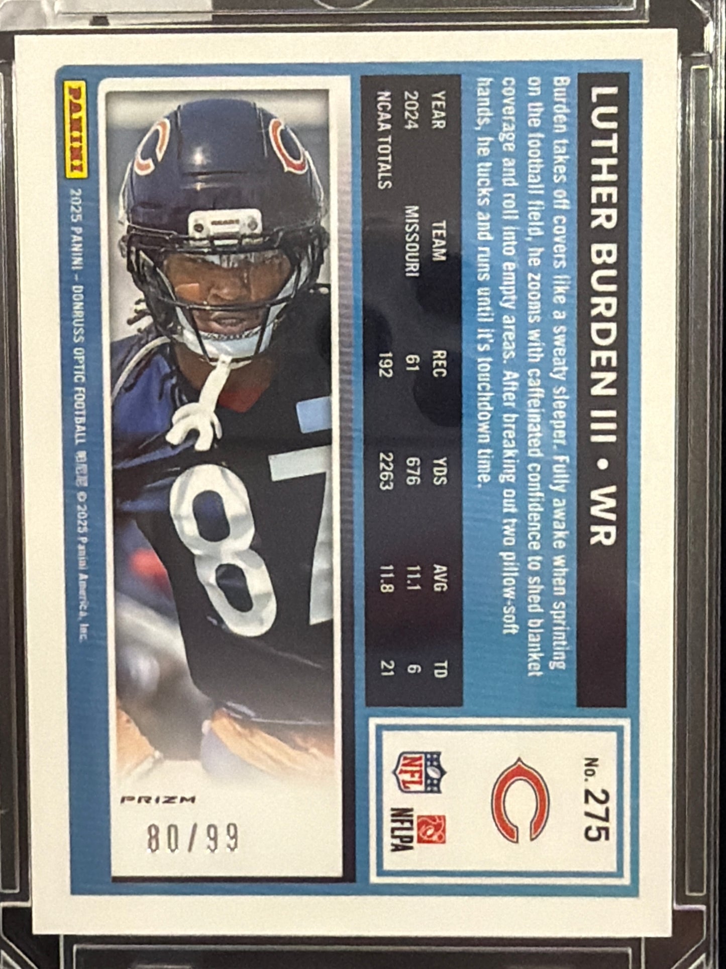 2025 Panini Donruss Optic Luther Burden III #275 Pink Velocity /99