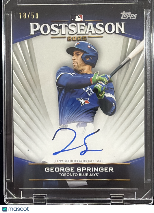 2026 Topps Postseason Performance Autographs George Springer #PPA-GSP /50