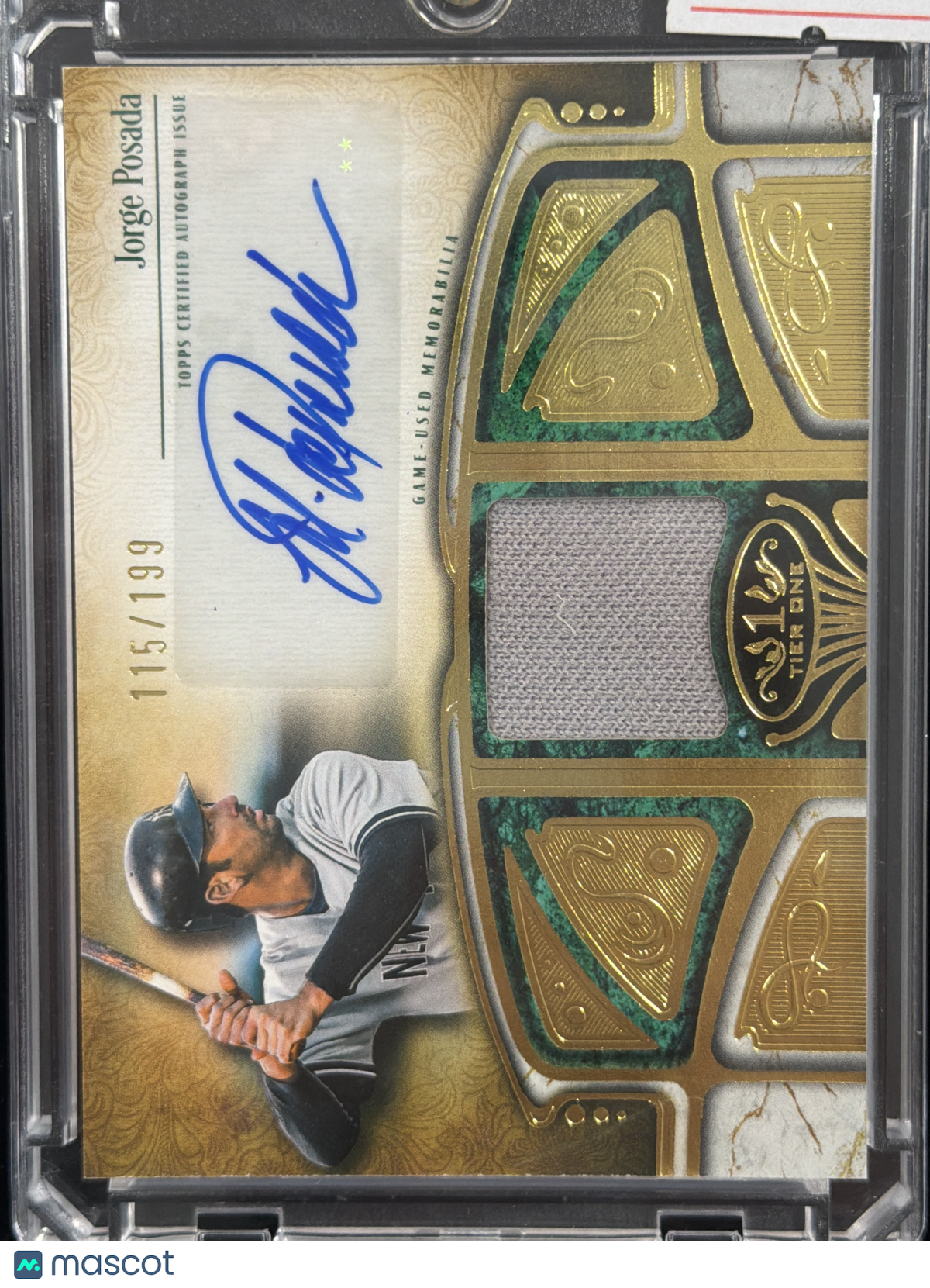 2026 Topps Tier One Jorge Posada #AT1R-JP /199 Autograph Relic Memorabilia