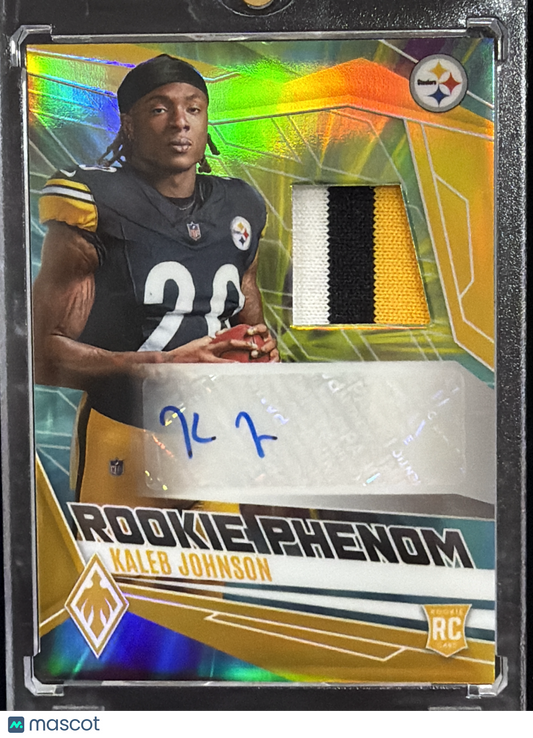2025 Panini Phoenix Phenom Kaleb Johnson #RPJ-KJN /25 Patch RC Memorabilia