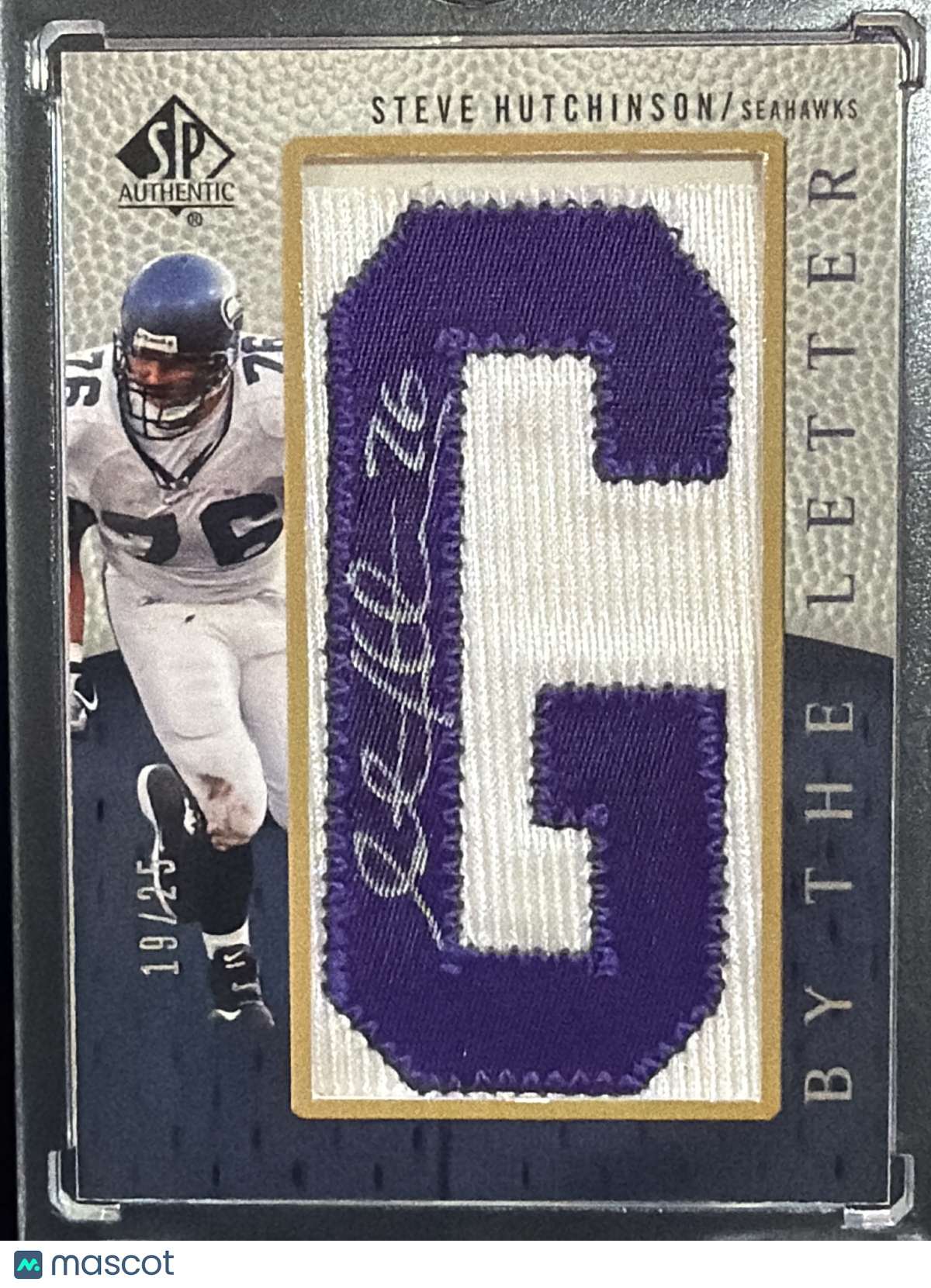 2007 By The Letter Steve Hutchinson #BTL-SH /25 Autograph Manufactured Patch