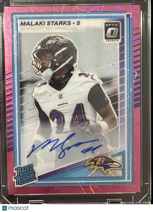 2025 Panini Donruss Optic Football Malaki Starks #256 Pink Prizm /75