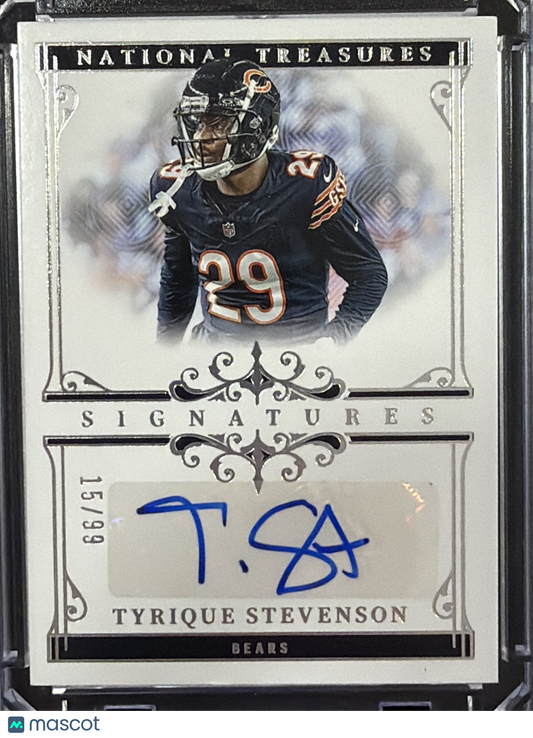 2025 Panini National Treasures Football Tyrique Stevenson #SIG-TST /99