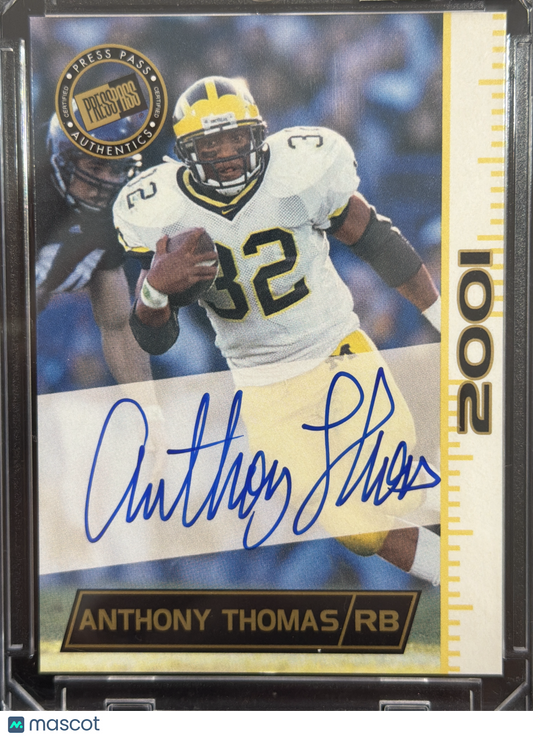 2001 Press Pass Autographs Anthony Thomas