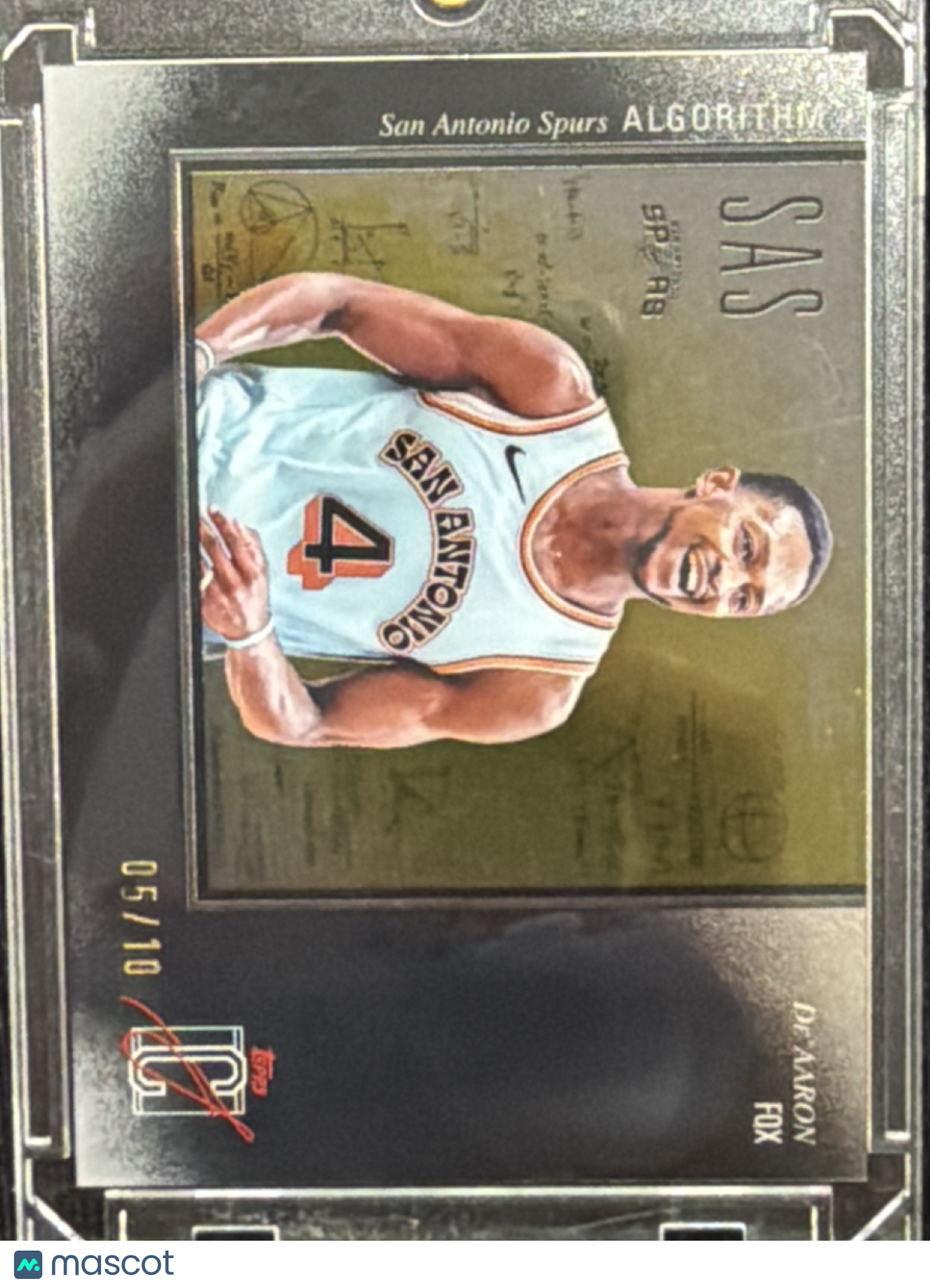 2026 Topps Signature Class Algorithm De'Aaron Fox #AL-17 Gold /10
