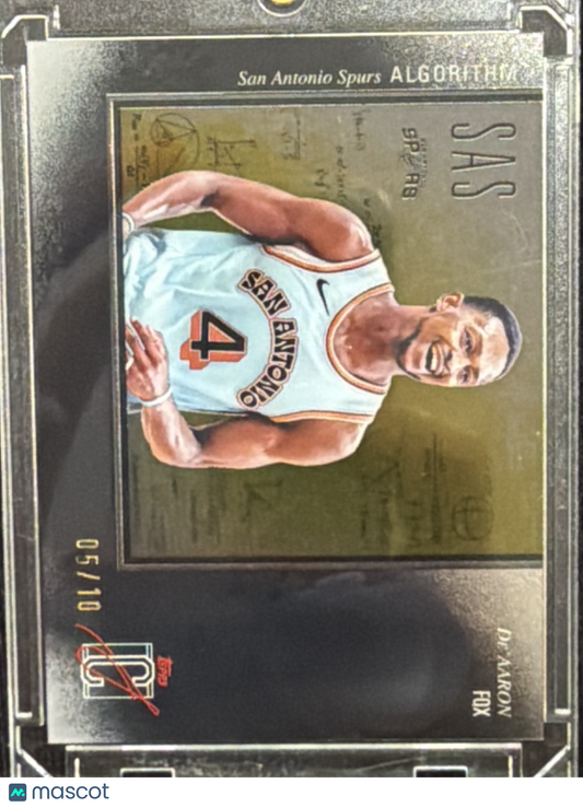 2026 Topps Signature Class Algorithm De'Aaron Fox #AL-17 Gold /10