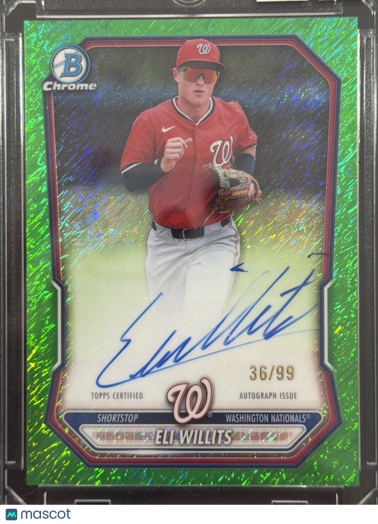 2026 Bowman Chrome Eli Willits #CPA-EW Green Shimmer /99