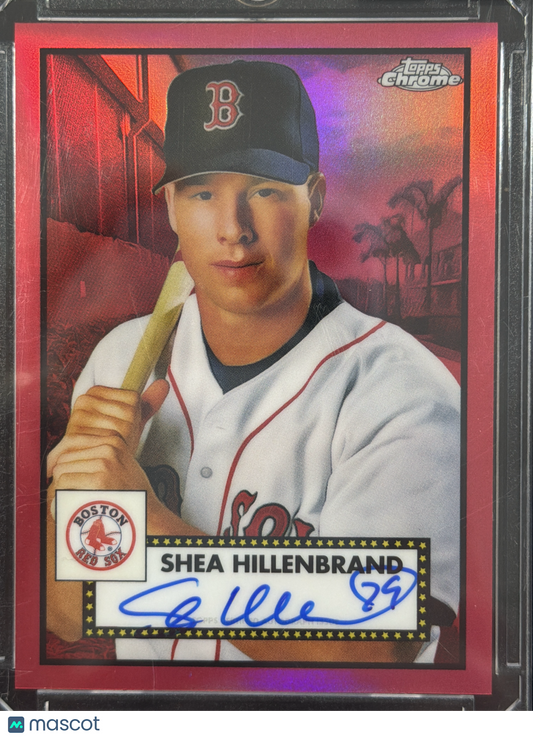 2021 Topps Chrome Anniversary Edition Shea Hillenbrand #PA-SHI Red Refractor /5