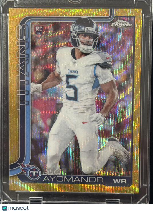 2025 Topps Chrome Elic Ayomanor #336 Gold Shimmer /50 RC