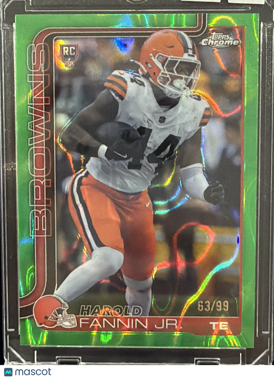 2025 Topps Chrome Harold Fannin Jr. #339 Green Wave /99 RC
