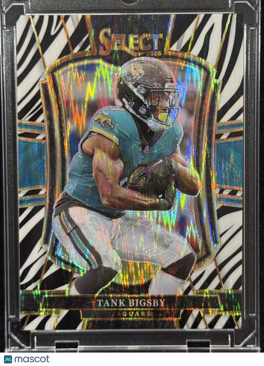 2025 Panini Select Football Tank Bigsby #129 Zebra Prizm