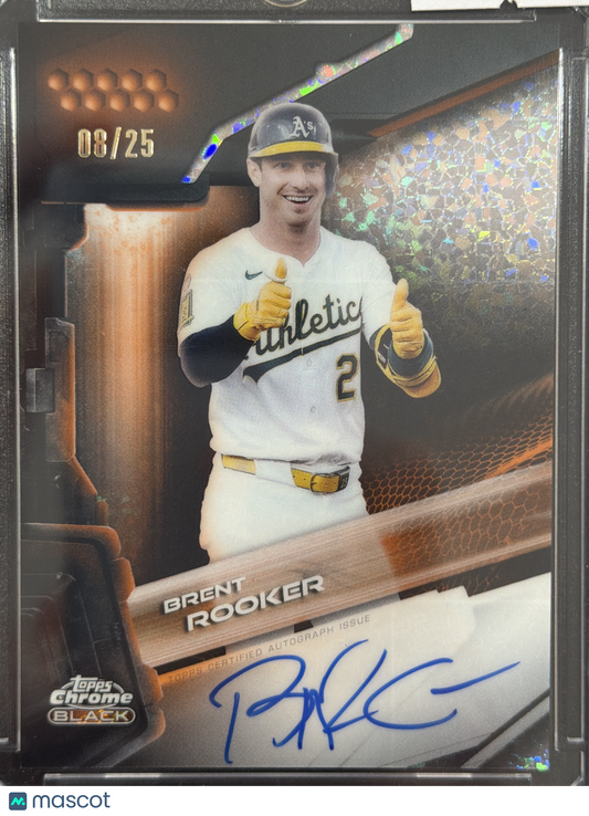 2026 Topps Chrome Black Brent Rooker #CBA-BR Gold /25