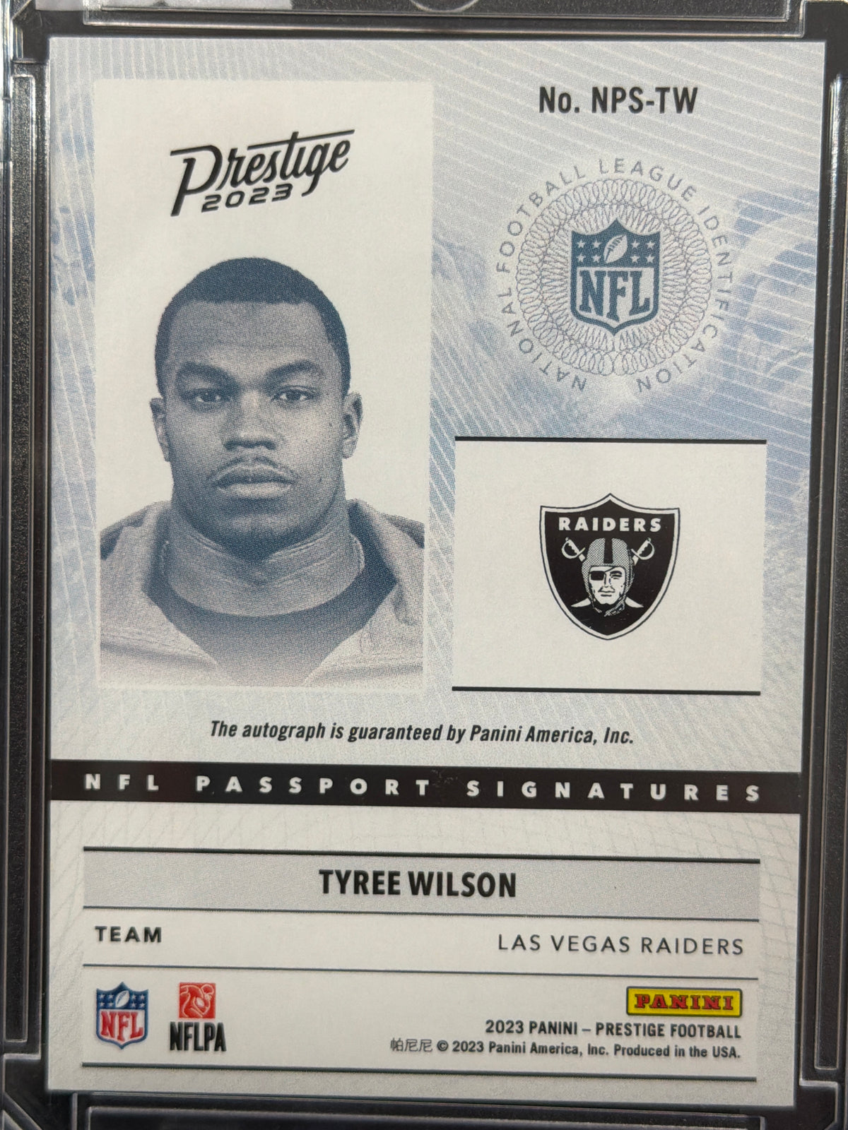 2023 Panini Prestige Tyree Wilson #NPS-TW