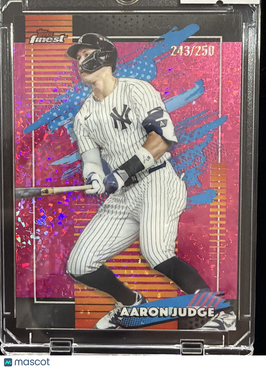 2026 Topps Finest Aaron Judge #199 Pink Shimmer Refractor /250