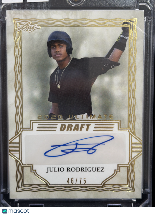 2020 Leaf Ultimate Draft Baseball Julio Rodriguez #BA-JR1 /75