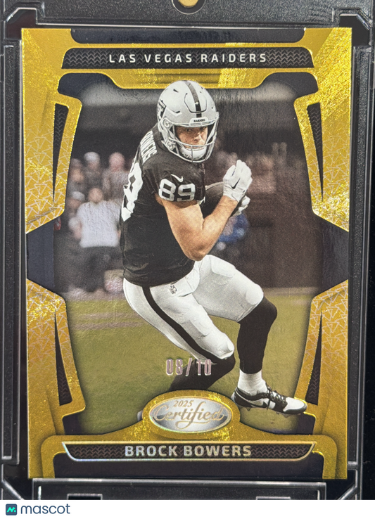 2025 Panini Certified Brock Bowers #53 Gold /10