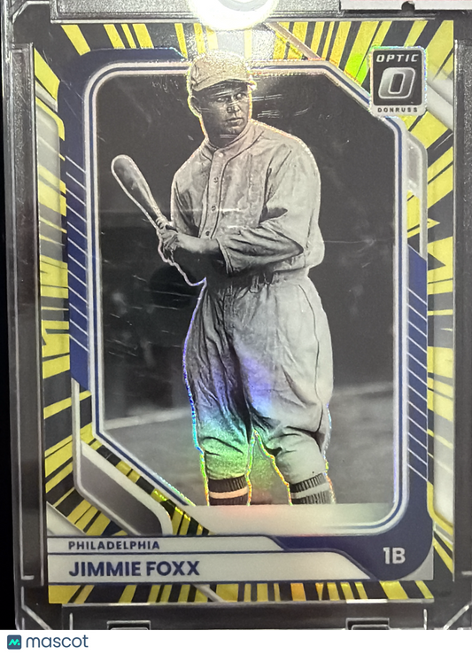 2026 Panini Donruss Optic Baseball Jimmie Foxx #43 Yellow Laser /69