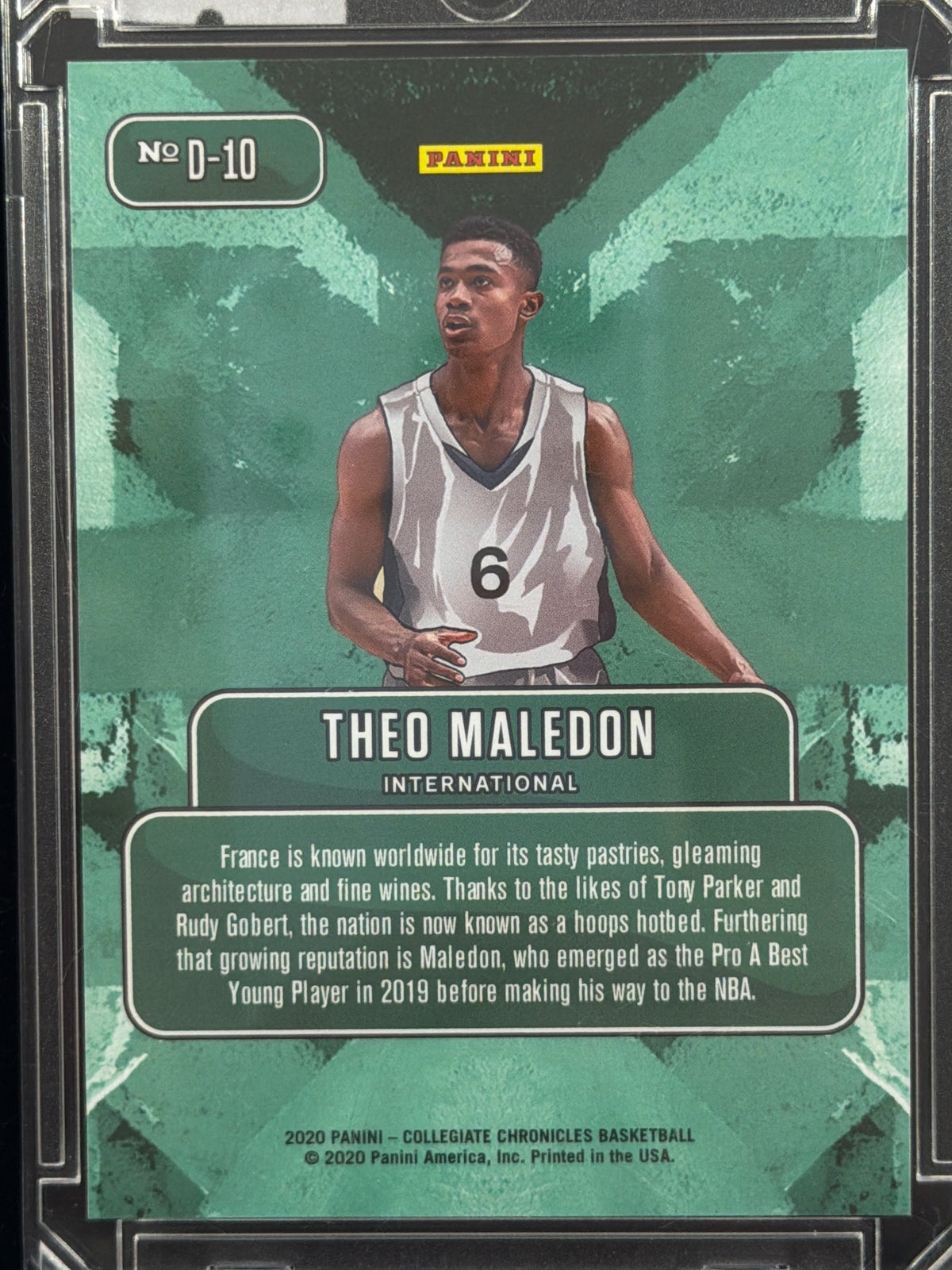 2020 Panini Collegiate Chronicles Downtown Theo Maledon #D-10