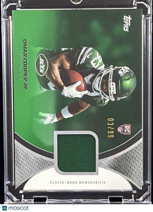 2026 Topps Flagship Omar Cooper Jr. #RMC-OC Green /99 Player-Worn Memorabilia RC
