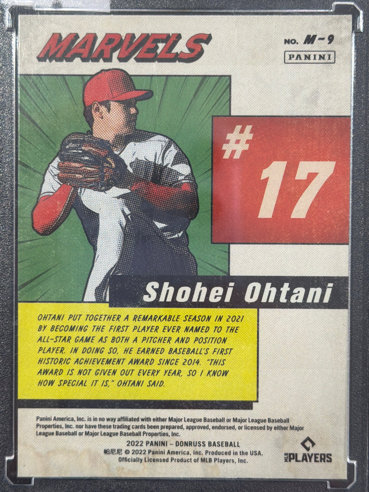 2022 Donruss Diamond Marvels Shohei Ohtani #M-9 Holo