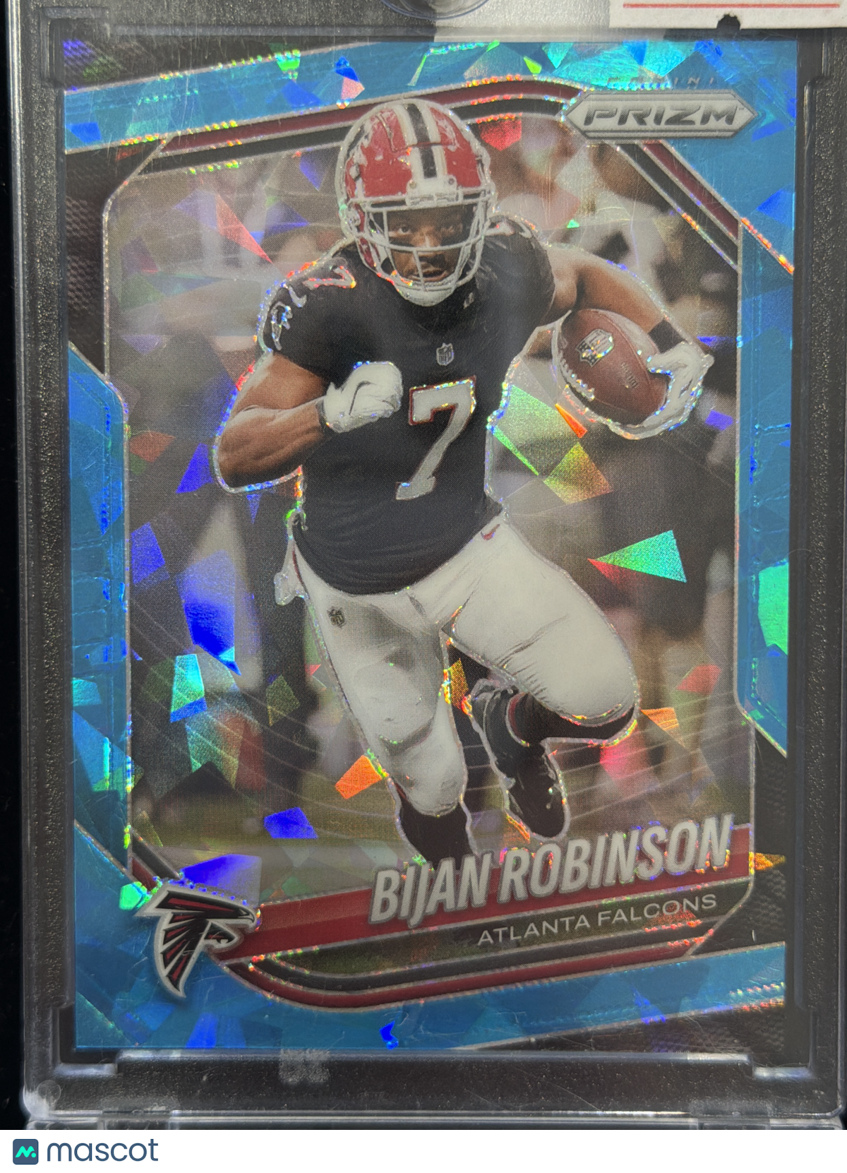 2025 Panini Prizm Football Bijan Robinson #96 Blue Cracked Ice /99