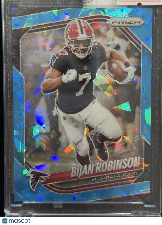 2025 Panini Prizm Football Bijan Robinson #96 Blue Cracked Ice /99