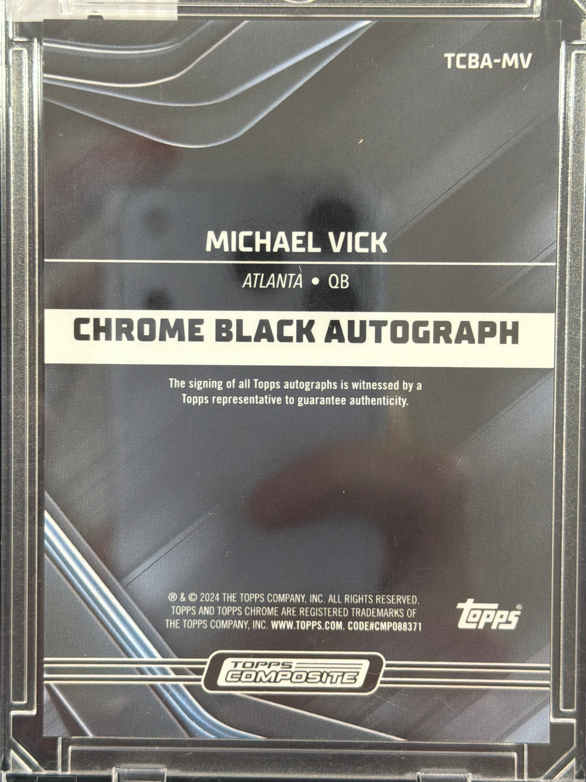 2024 Topps Composite Chrome Black Autographs Michael Vick #TCBA-MV Green /99