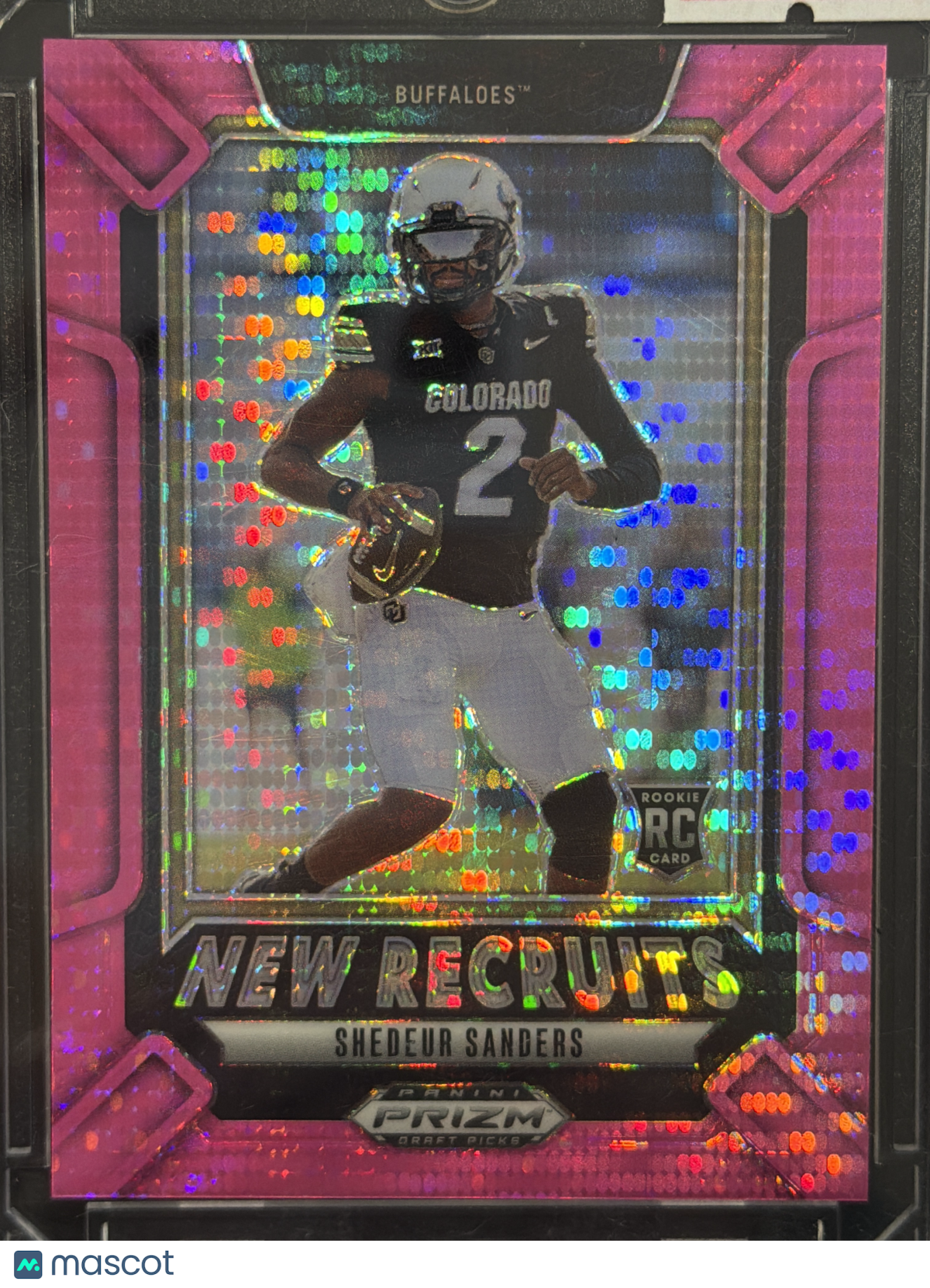 2025 Panini Prizm Draft New Recruits Shedeur Sanders #15 Pink Pulsar /25 RC