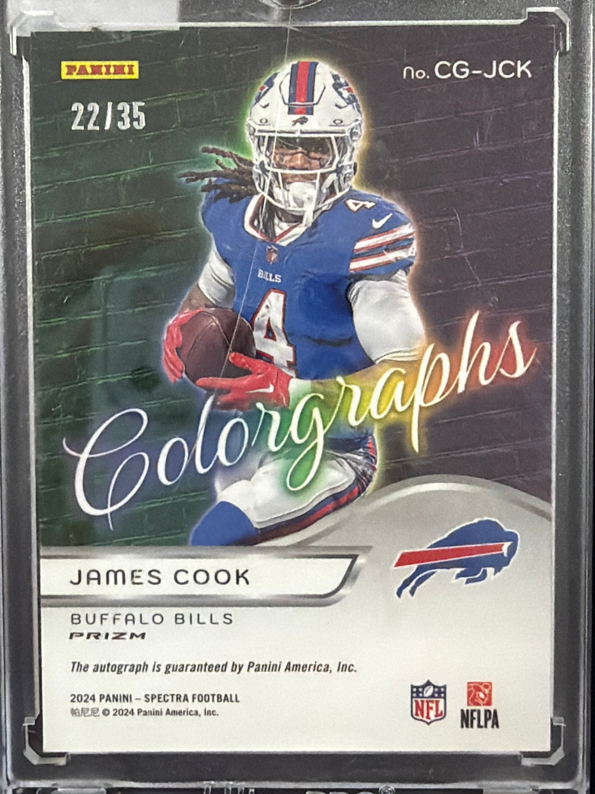 2024 Panini Spectra Colorgraphs James Cook #CG-JCK Green /35