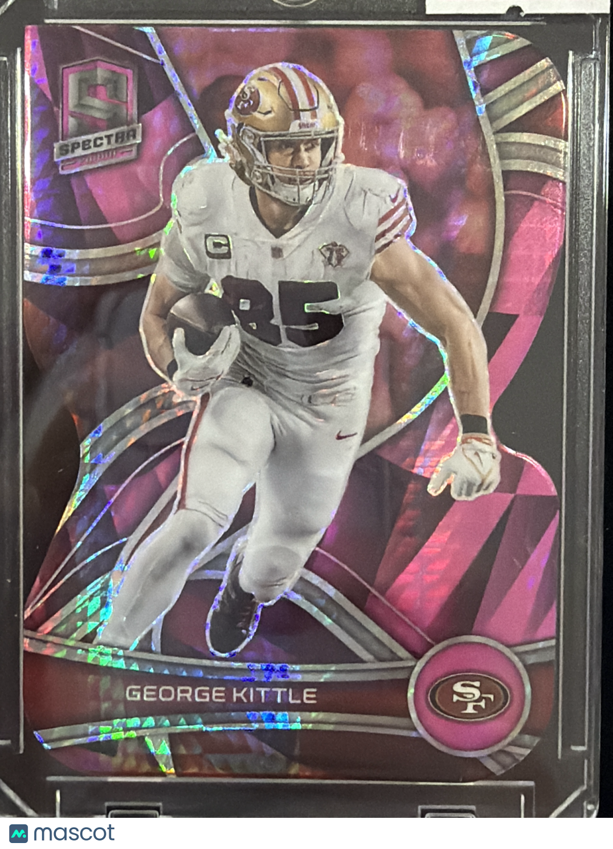 2022 Panini Spectra Prizm George Kittle #81 Pink Die-Cut /20