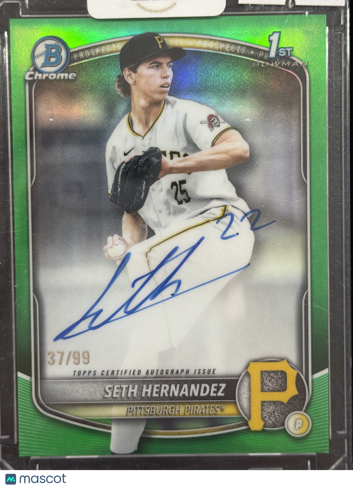2025 Bowman Chrome Seth Hernandez #CPA-SH Green Refractor /99