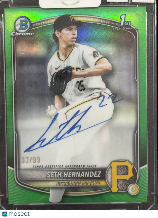 2025 Bowman Chrome Seth Hernandez #CPA-SH Green Refractor /99