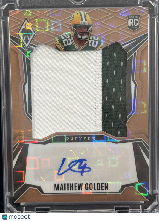 2025 Panini Phoenix Football Matthew Golden #RPS-MGN /199 Patch RC Memorabilia