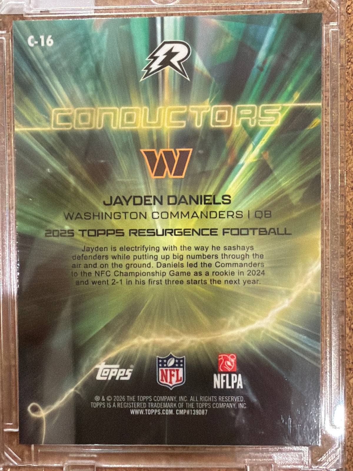 2026 Topps Resurgence Conductors Jayden Daniels #C-16 /125